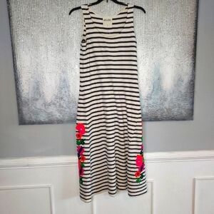 Gallabia Urban Casual Kaftan Embroidered Design Dress Sz-S